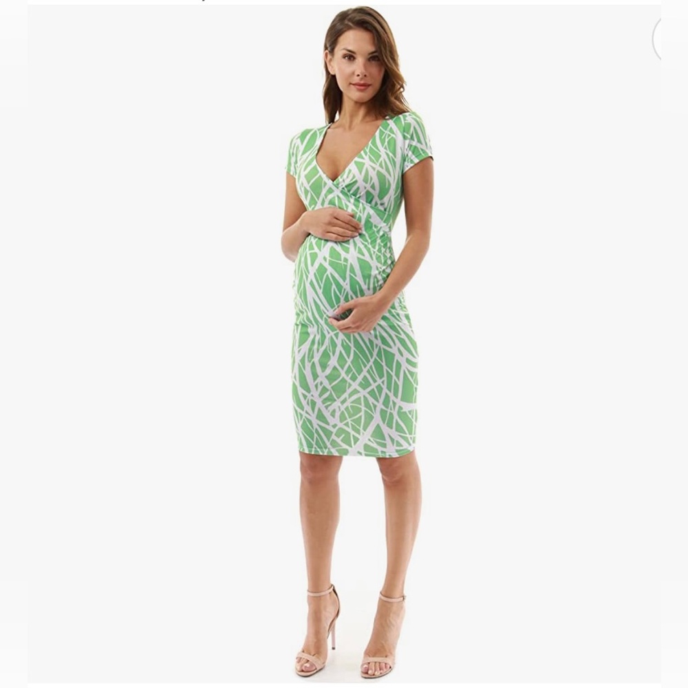 Maternity green dress NWoT